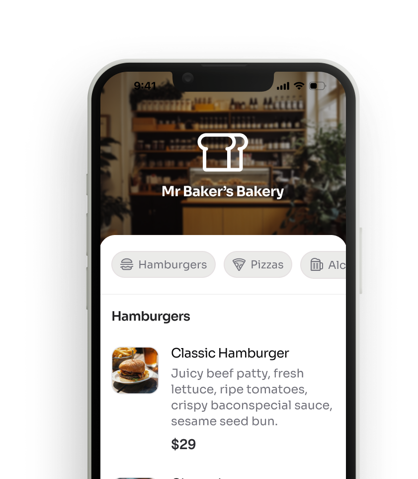 Menu Builder Interface